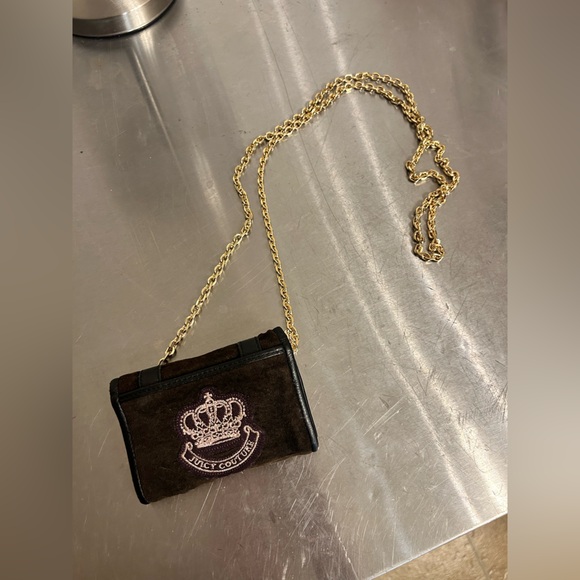 Juicy Couture Brown Vintage Wallet with Pink and Gold Details - Picture 1 of 5